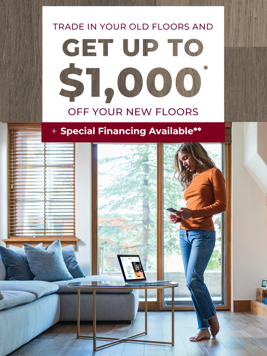 kids playing on newly installed Carpet One vinyl flooring in playroom